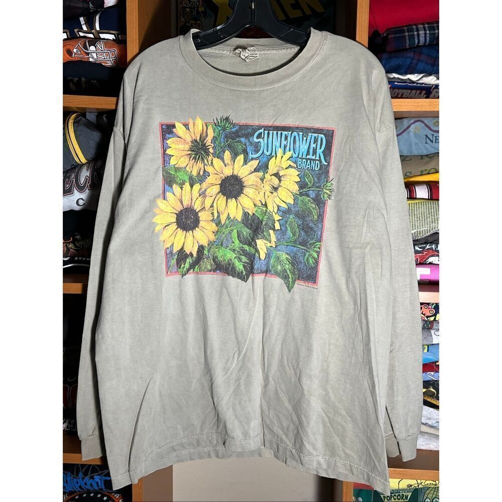 Vintage Y2K Sunflower Brand Art L/S Tee